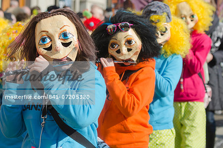 Fasnact spring carnival parade, Basel, Switzerland, Europe