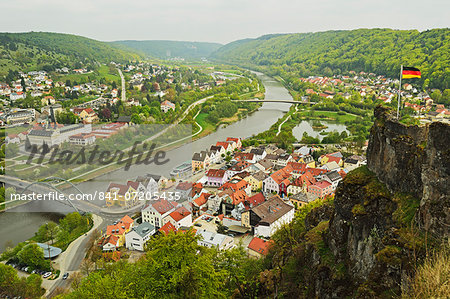 View of Riedenburg, Altmuehl Valley, Bavaria, Germany, Europe
