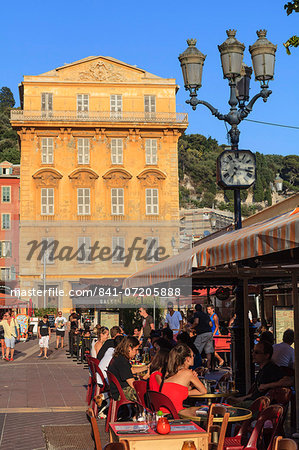 Restaurants in Cours Saleya, Nice, Alpes Maritimes, Provence, Cote d'Azur, French Riviera, France, Europe