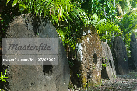 Stone money on the island of Yap, Federated States of Micronesia, Caroline Islands, Pacific