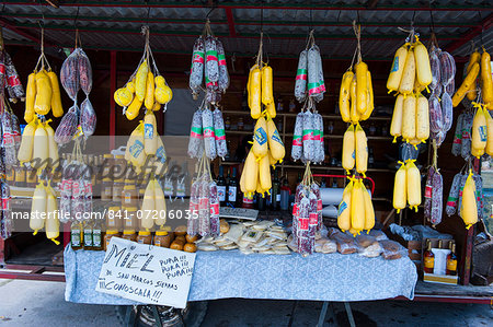 Local sausage specialities for sale, Argentina, South America