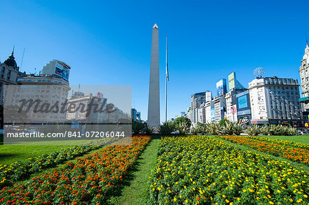 Obelisk on Plaza Republica, Buenos Aires, Argentina, South America