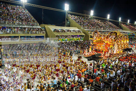 Samba Parade at the Carnival in Rio de Janeiro, Brazil, South America