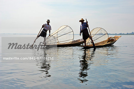 Fisherman on Inle Lake, Shan State, Myanmar (Burma), Asia