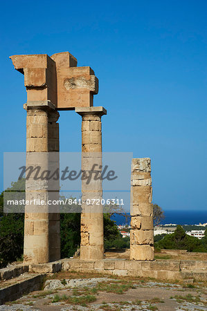 Apollo Temple, Acropolis, Rhodes City, Island of Rhodes, Dodecanese, Greek Islands, Greece, Europe