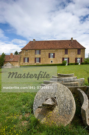 Traditional French farmhouse at Hautefort near Perigeux in the Dordogne, France