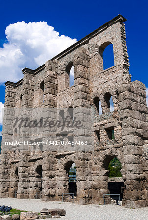 Roman Theater (Teatro Romano), Aosta, Aosta Valley, Italian Alps, Italy, Europe