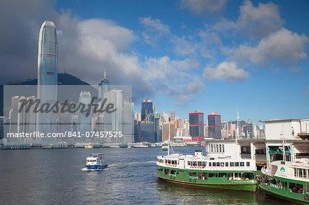 Star Ferry and Hong Kong Island skyline, Hong Kong, China, Asia
