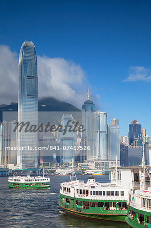 Star Ferry and Hong Kong Island skyline, Hong Kong, China, Asia