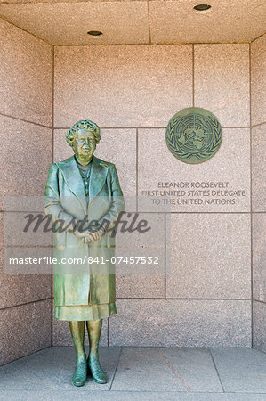 Statue of former first lady Eleanor Roosevelt at the Franklin D. Roosevelt Memorial in Washington, D.C., United States of America, North America