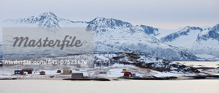 Hamlet on Kvaloya Island near Sommeroy in Arctic Circle Northern Norway