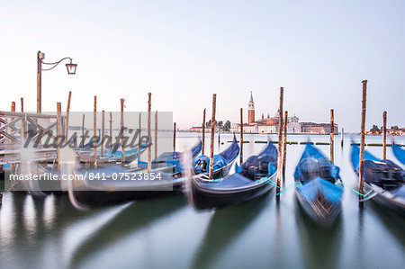 Gondolas, Venice, UNESCO World Heritage Site, Veneto, Italy, Europe
