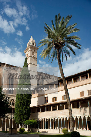 The Basilica of St. Francis and from the cloister in Palma, Majorca, Balearic Islands, Spain, Europe