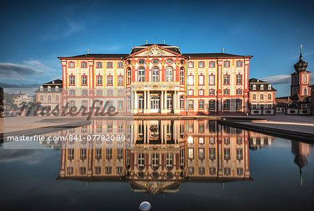 Reflections at Castle Bruchsal, Baden-Wurttemberg, Germany, Europe