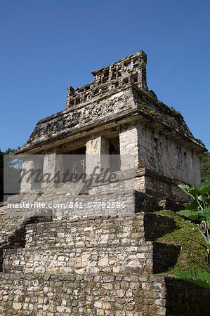 Temple of the Sun, Palenque Archaeological Park, UNESCO World Heritage Site, Palenque, Chiapas, Mexico, North America