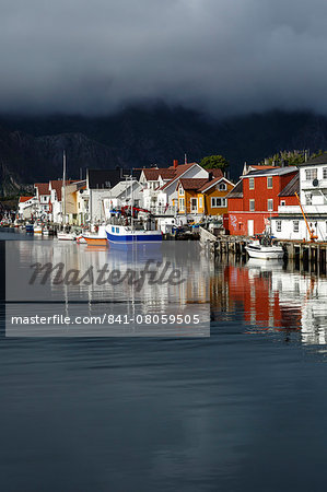 Henningsvaer village, Lofoten Islands, Arctic, Norway, Scandinavia, Europe