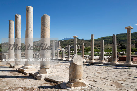 Ruined colonnaded Main Street, Patara, near Kalkan, Lycia, Antalya Province, Mediterranean Coast, Southwest Turkey, Anatolia, Turkey, Asia Minor, Eurasia