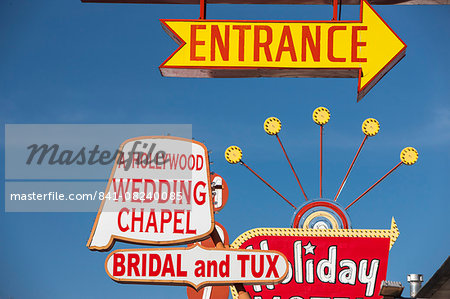 Wedding Chapel sign. Las Vegas, Nevada, United States of America, North America