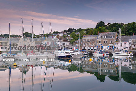 Dawn at Padstow harbour on the North Cornish coast, Cornwall, England, United Kingdom, Europe