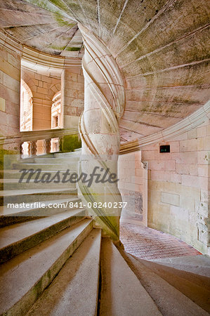 The spirals of a staircase leading up to the chapel at Chateau de Chambord, UNESCO World Heritage Site, Loir-et-Cher, Centre, France, Europe The spirals of a staircase leading up to the chapel at Chateau de Chambord, UNESCO World Heritage Site, Loir-et-Cher, Centre, France, Europe