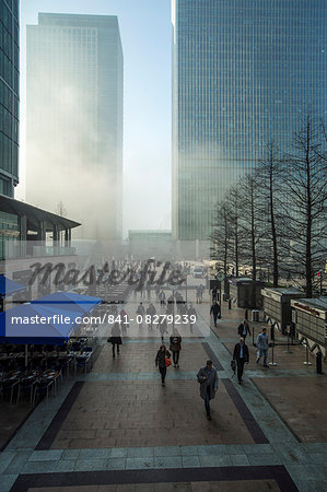 Office buildings at Canary Wharf, Docklands, London, England, United Kingdom, Europe