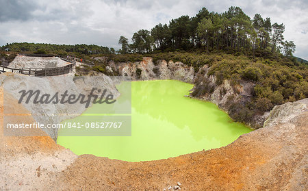 The Devil's Bath, Hot Springs, Waiotapu Geothermal Wonderland, Rotorua, New Zealand, Oceania