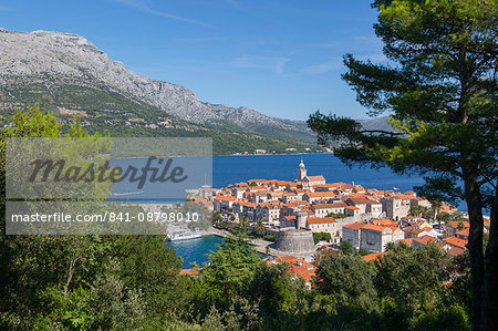 View of Korcula Town, Korcula, Dalmatia, Croatia, Europe
