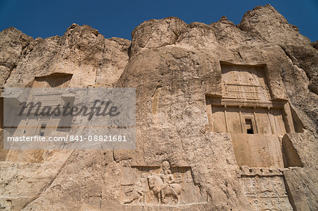 Tombs of Ataxerxes I and Darius the Great, Naqsh-e Rostam Necropolis, near Persepolis, Iran, Middle East Tombs of Ataxerxes I and Darius the Great, Naqsh-e Rostam Necropolis, near Persepolis, Iran, Middle East