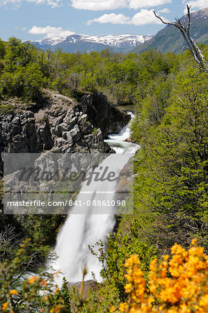 Cascada Vullignanco along the Seven Lakes Drive, San Martin de los Andes, Nahuel Huapi National Park, The Lake District, Argentina, South America