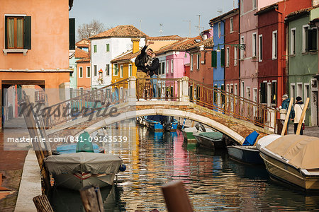 Canal, Burano, Venice, UNESCO World Heritage Site, Veneto Province, Italy, Europe