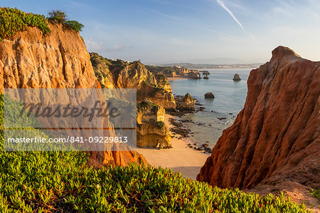 Cliffs at Camilo Beach, Lagos, Algarve, Portugal, Europe
