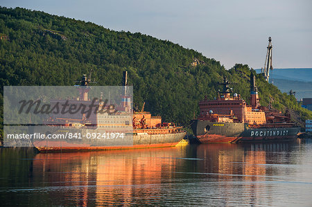 Atomic ice breaker in the harbour of Murmansk, Russia, Europe