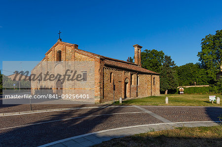 On the Fausto Coppi's roads, Romanesque Church of St. Peter, Volpedo, Tortona area, Alessandria, Piedmont, Italy, Europe