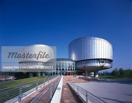 European Court of Human Rights, Strasbourg, 1989 - 1995. Architect: Richard Rogers Partnership