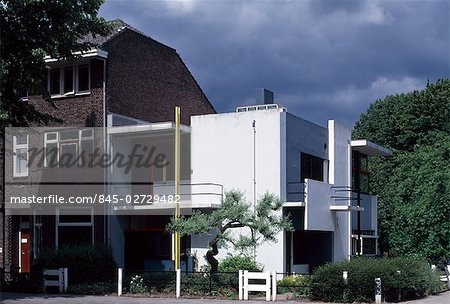 Rietveld Schroder House, Prins Hendriklaan 50, Utrecht, 1924. Crop of Shot 60. Architect: Gerrit Rietveld