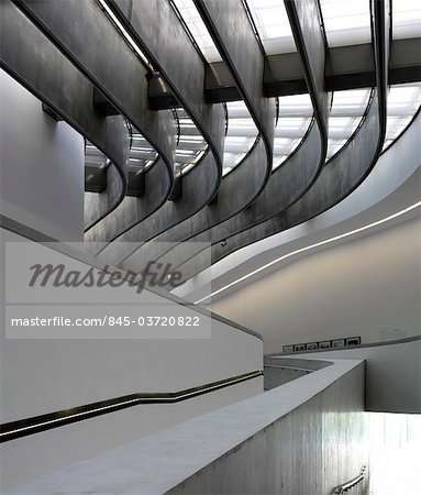 Architectural forms at the MAXXI, National Museum of 21st Century Arts, Rome. Architects: Zaha Hadid Architects