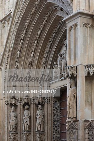 Gothic Portal, Valencia Cathedral, Valencia.