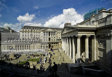 Bank of England, Threadneedle Street, City of London. Architects: Sir Herbert Baker, Sir John Soane