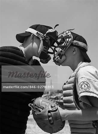 Play Ball: 2 Young Men In Baseball Uniforms In Backyard: Vintage Photo  Snapshot