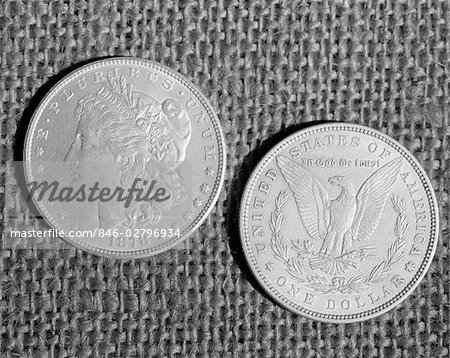 FRONT & BACK SIDES OF 1878 ONE DOLLAR SILVER COIN