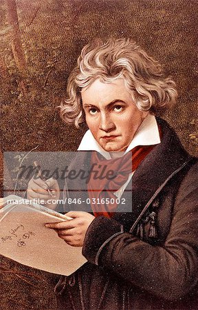PORTRAIT LUDWIG VON BEETHOVEN BY J. K. STIELER PORTRAIT LUDWIG VON BEETHOVEN BY J. K. STIELER