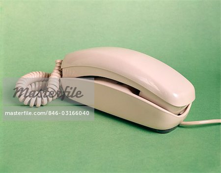 1960s TRIMLINE CORDED TELEPHONE BEIGE