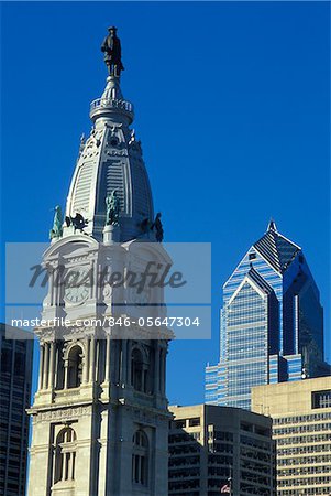 WILLIAM PENN STATUE ON TOP OF CITY HALL PHILADELPHIA PA