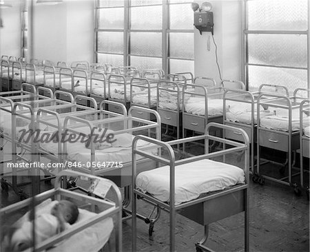 1950s baby crib