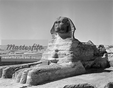 1950s THE SPHINX AT THE GIZA PYRAMIDS CAIRO EGYPT