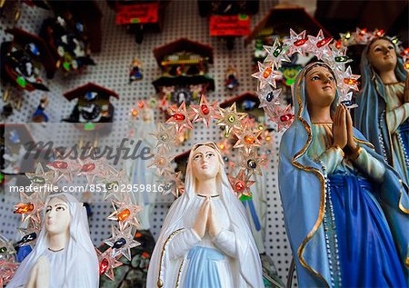 Statues of the Virgin Mary with halos,Lourdes,Gascogne,France
