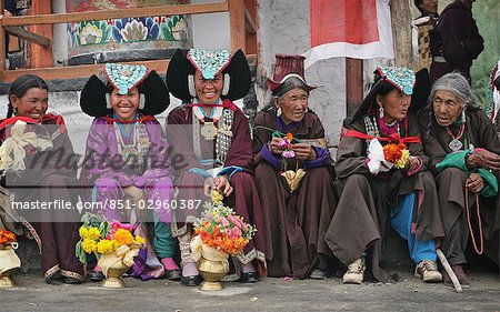 Local women in traditional clothing,Nubra Valley,Leh,Ladakh,India