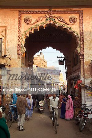 A busy street in Bundi,Rajasthan,India