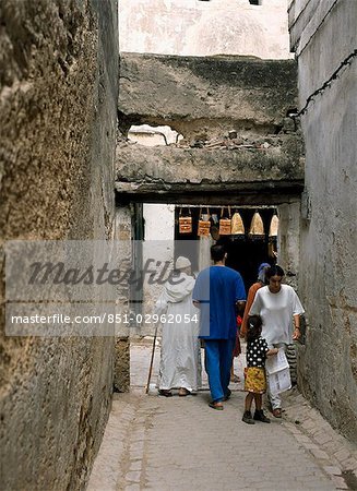 People in alleyway,Fez,Morocco People in alleyway,Fez,Morocco