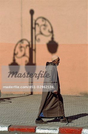 Man walking,Marrakesh,Morocco Man walking,Marrakesh,Morocco